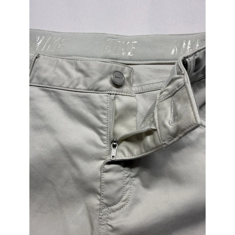 Nike Dri Fit Golf Pants Mens XL‎ Beige Cotton Performance Straight Leg Athletic